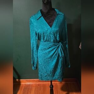 Lilly Pulitzer Green Party Animal Jacquard Nicolina Long Sleeve Dress Size 8 NWT